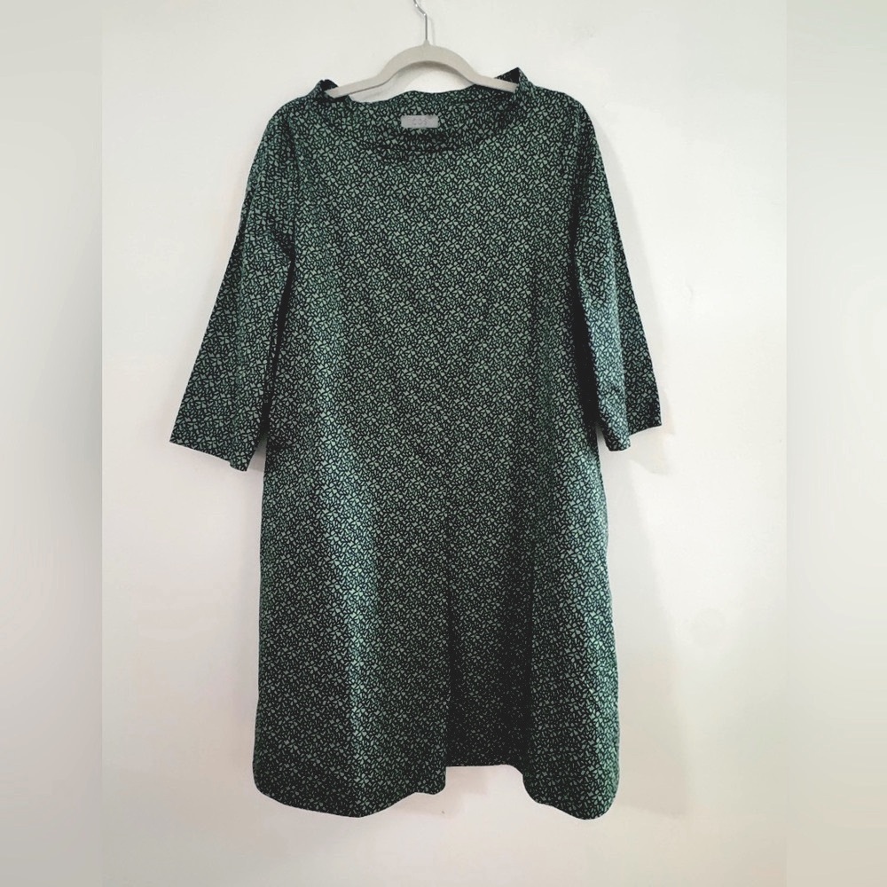 COS Green Floral Long Sleeve Dress